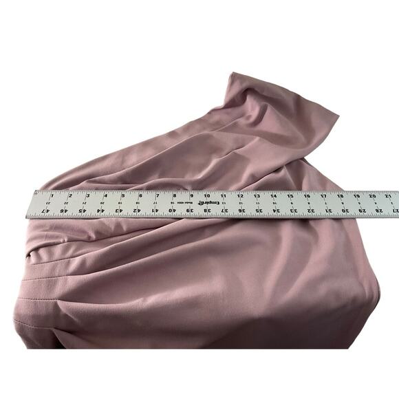 DB Studio Womens 16 Pink Mauve Draped Gown Formal Evening Dress Off the Shoulder - Picture 4 of 11